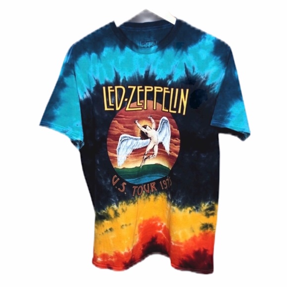 Liquid Blue Other - Led Zeppelin Tie-Dye Tee Graphic Band T-shirt NWT